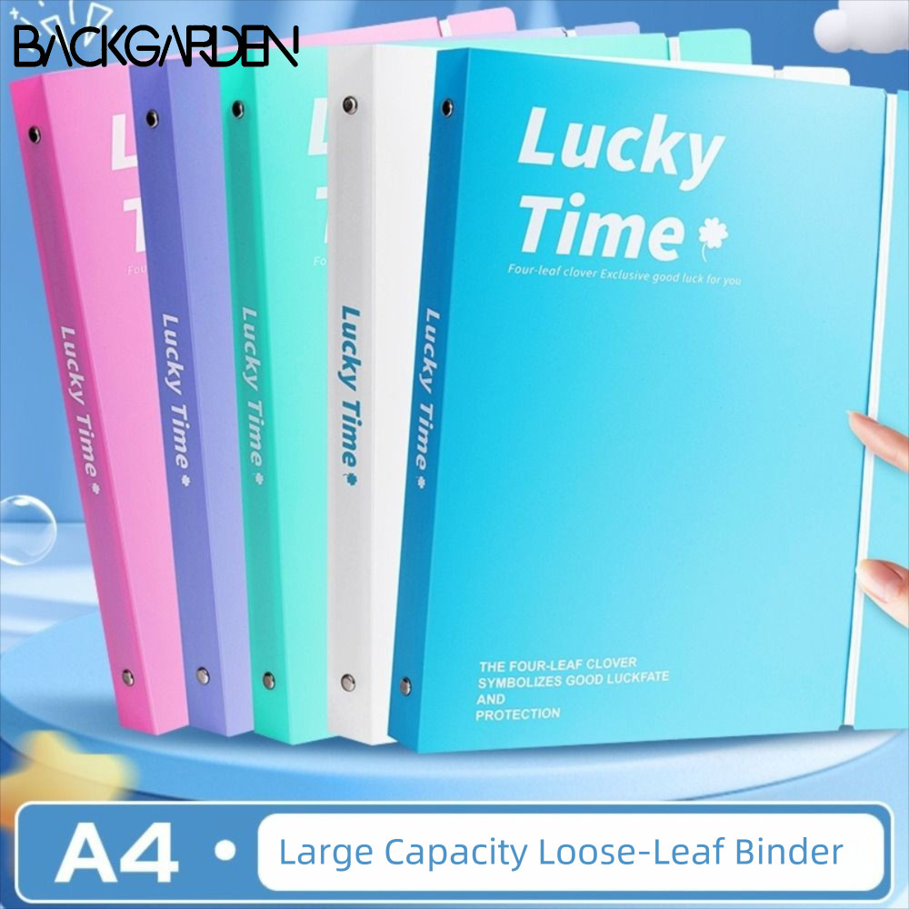 Thư mục tập tin BACKGARDEN A4, Thư mục dữ liệu chống bụi 3 lỗ, PP chống nước dung tích lớn Ring Bind