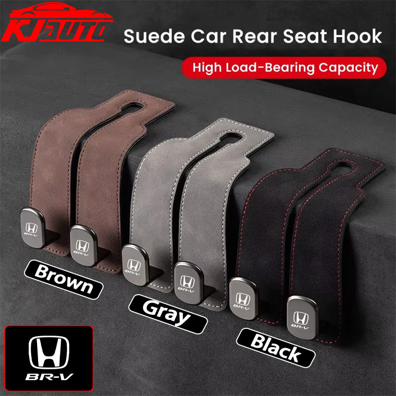 Móc tựa đầu ô tô Honda BR-V Móc treo ghế sau da lộn cao cấp Móc kép 20KG Móc treo hợp kim chịu tải l