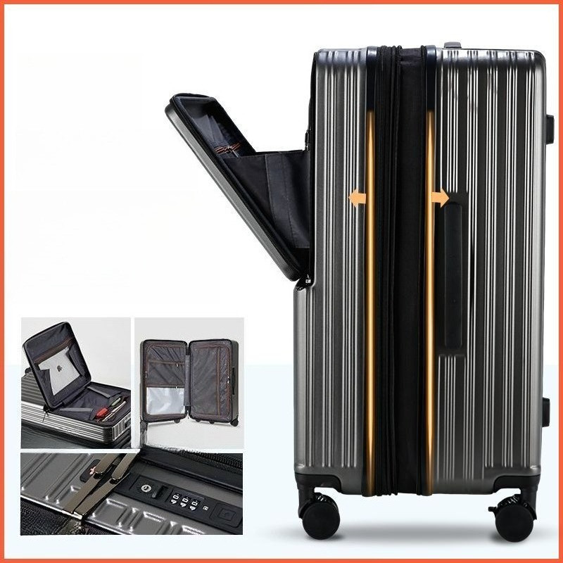 Mẫu mới mở rộng vali 28 công suất lớn phía trước mở hộp du lịch 24 inch 20 lên máy bay thanh kéo val