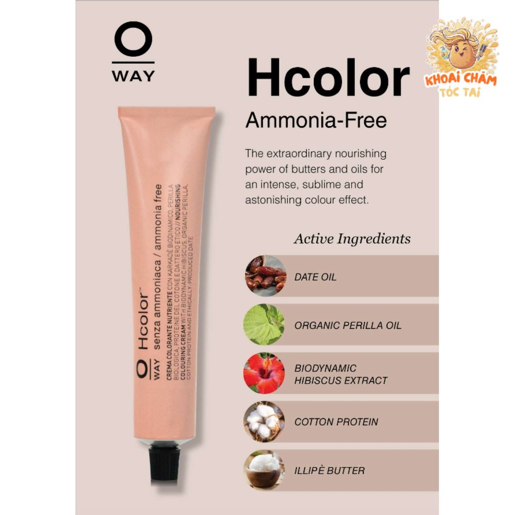 Thuốc nhuộm tóc Hcolor Oway Free Ammonia + Oxy ( Có bảng màu ) <TMQ>