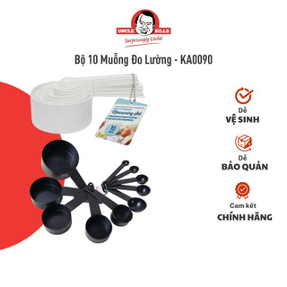 Bộ 10 muỗng đo lường gia vị uncle bills an toàn sức khỏe tiện lợi chính xác nhiều màu - ka0090