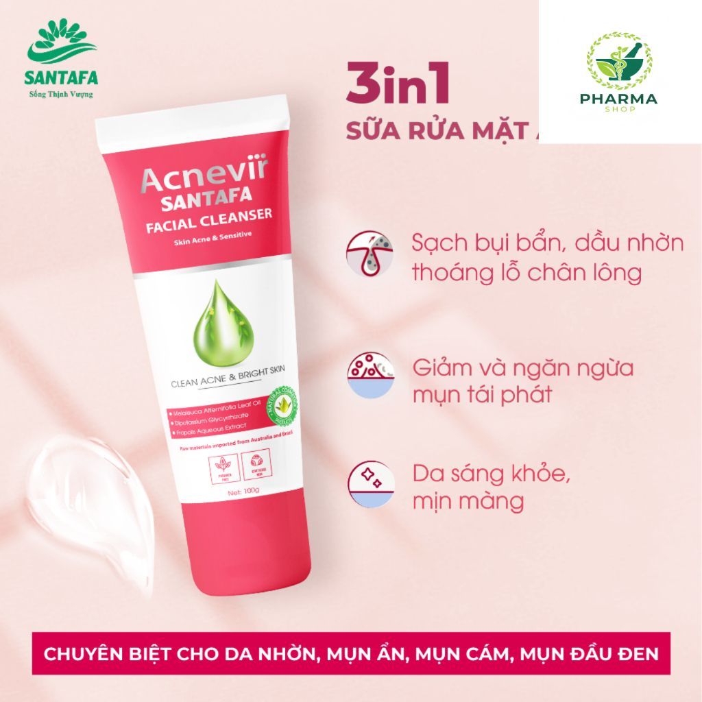 Sữa Rửa Mặt 3in1 dành riêng cho da dầu, mụn ẩn, mụn cám, mụn đầu đen