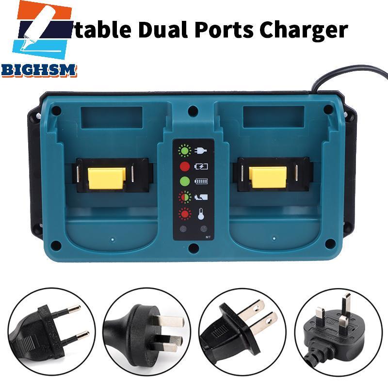 [BIGHSM] Dành Cho Makita 18-20V Sạc Mini Di Động Kép Cổng Sạc BL1860B BL1850B BL1830 BL1840B BL1860 