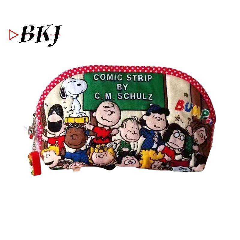 [KJ] Túi đựng bút in hình Snoopy dễ thương, Túi đựng đồ trang điểm dung tích lớn, Đồ dùng học sinh [