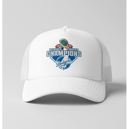 LA Dodgers World Series Champions Trucker Mũ trắng Snapback Quạt bóng chày Souven BSIU