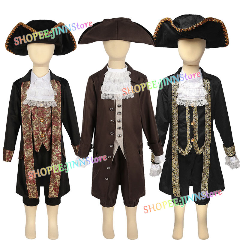 -JINN-18 Truyền Thống Mỹ Tổng Thống George Washington Trang Phục Hóa Trang Cổ Điển Đuôi Phù Hợp Với 