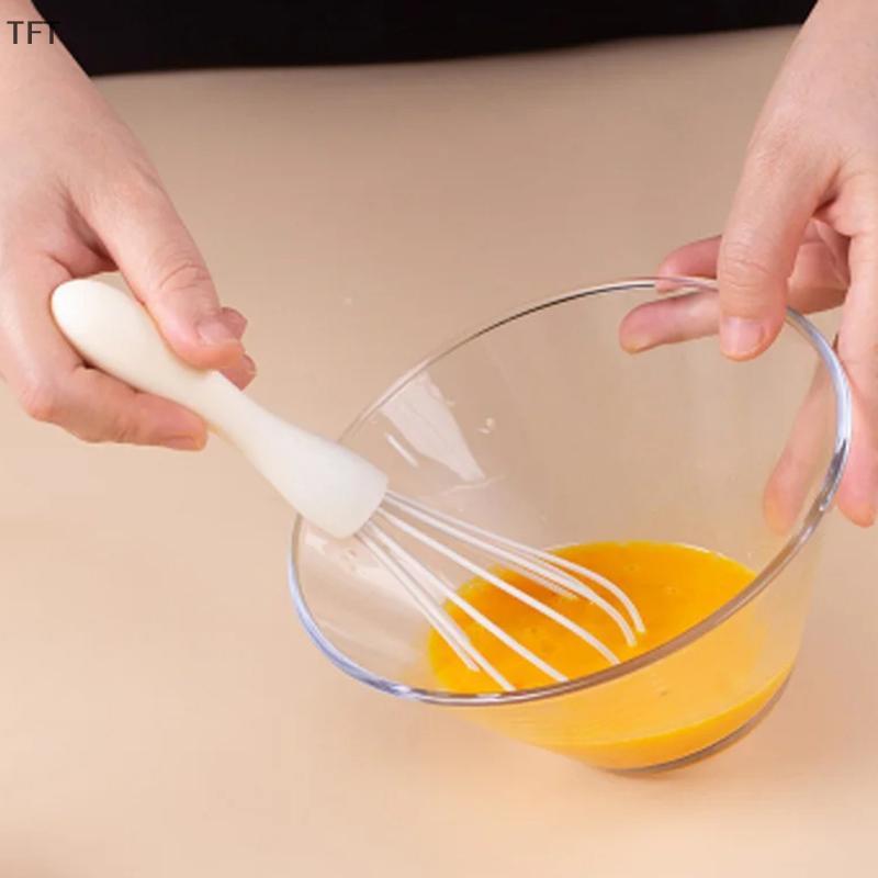 (FTT) 3pcs Heat-Resistant Silicone Baking Set: Cream Scraper, Egg Beater & Grease Brush NEW