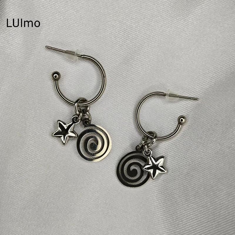 Earings Y2K Xu Hướng Ngôi Sao, Mặt Dây Chuyền Vortex, Phong Cách Vintage, thép không gỉ, phụ kiện th