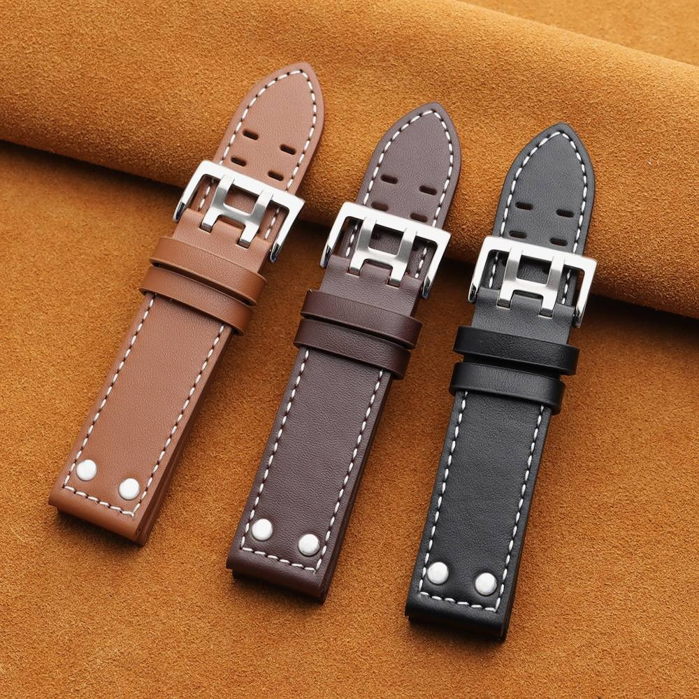 Dây đeo đồng hồ da bò chính hãng 20mm 22mm cho Hamilton Dây đeo đồng hồ thay thế cho nam nữ Vòng tay
