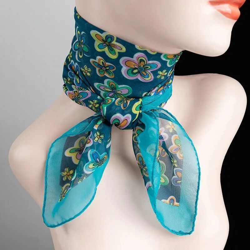 Recommended by the Seller#Spot Goods[90%Positive Rate]Fashion Versatile Neck Scarf Small Flower Sun 