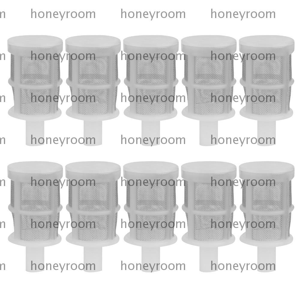 HONEYROOM 10Pcs Set Aquarium Filter , Plastic Stainless Steel Water Pump Filter, Accessory Pack Filt