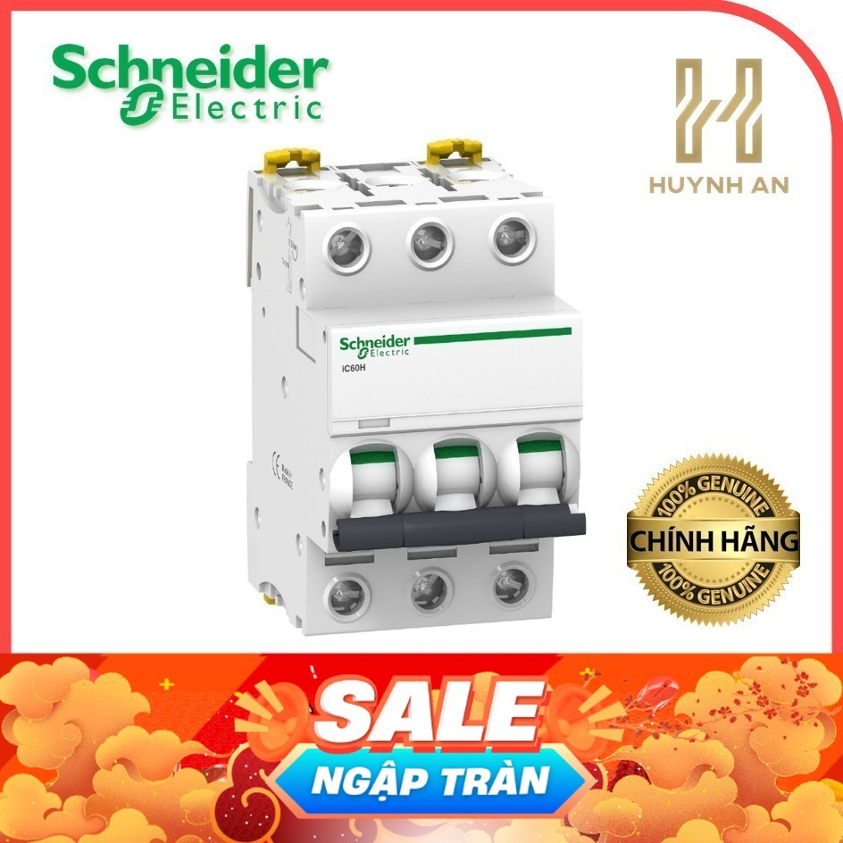 MCB 3P 10kA dòng Acti9 iC60H Schneider A9F84306 A9F84310 A9F84316 A9F84320 A9F84325 A9F84332 A9F8434
