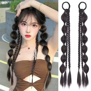Phần mở rộng tóc giả dành cho nữ thực tế 45cm - Y2K Baddie Boxer Braids, Bím bong bóng lễ hội mát mẻ ngọt ngào, Bím bện xoắn bầu nửa đường cho các sự kiện âm nhạc