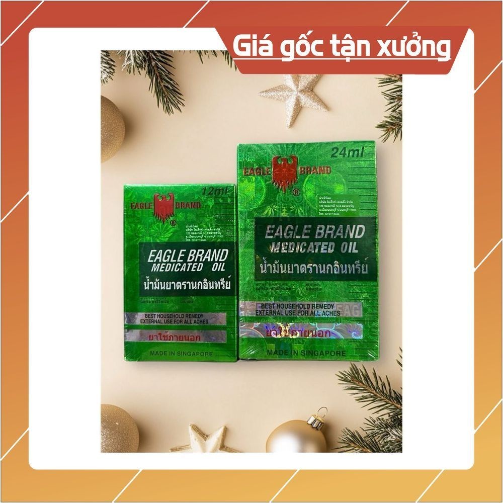 Dầu Gió Xanh Singapore Con Ó Eagle Brand  12ml - 24ml