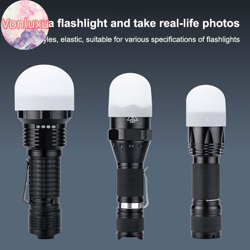 Vonluxu 2 Chiếc Đèn Pin Co Giãn Silicon Chụp Đèn Cho SP31 SP35 IF22A C8G IF25A SP36 S2 C8 EA01 TS21 