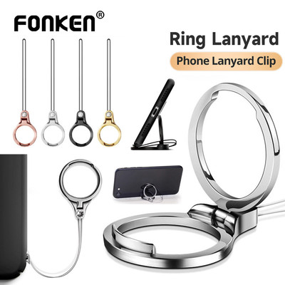 Fonken Điện Thoại Di Động 2 Trong 1 Nhẫn Đứng Điện Thoại Dây Đeo Điện Thoại Thông Minh Gắn Giá Đỡ Chân Đế