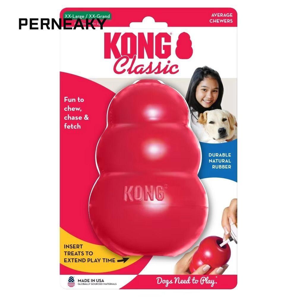 Đồ chơi cho chó PERNEAKY Kong, Đồ chơi chó con Kong cổ điển Erratic Bounce, 2024 Khả năng điều trị đ