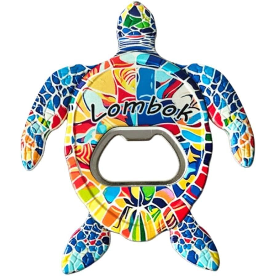 Dụng Cụ Mở Chai Rùa Lombok Indonesia Lưu Niệm Du Lịch 3D Tủ Lạnh Nam Châm Thành Phố Tham Quan Tủ Lạn