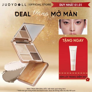  Bảng Phấn Tạo Khối Bắt Sáng 4 Ô JUDYDOLL Highlight & Contour Palette Mỏng Mịn Dễ tán Chuẩn màu 3D Lâu trôi 9g 