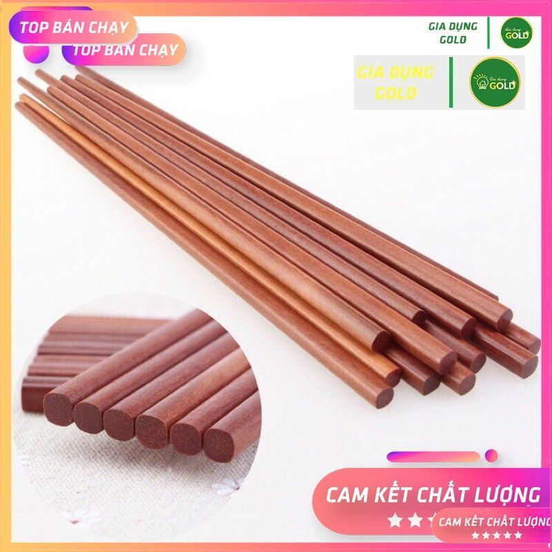 Bộ 10 Đôi Đũa Gỗ Cao Cấp Siêu Bền
