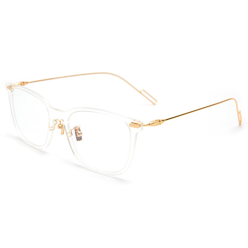 WCDX New Customizable Anti-Blue Light Reading Glasses for Adults, Myopia Optical Glasses, Alloy Full