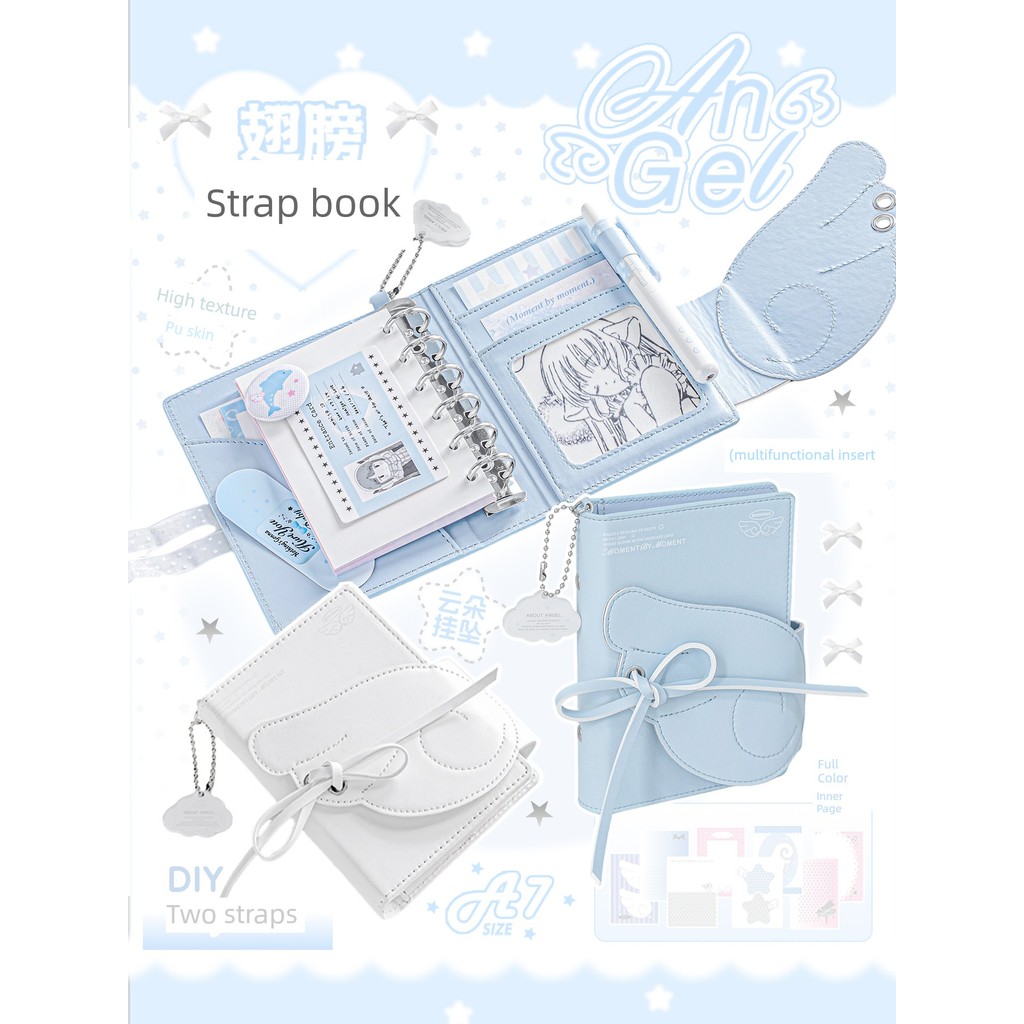2026 Planner Planner Planner Notebook 2026 RosyPosy Soft Angel Leather Tape Hand Ledger Sổ tay Loose