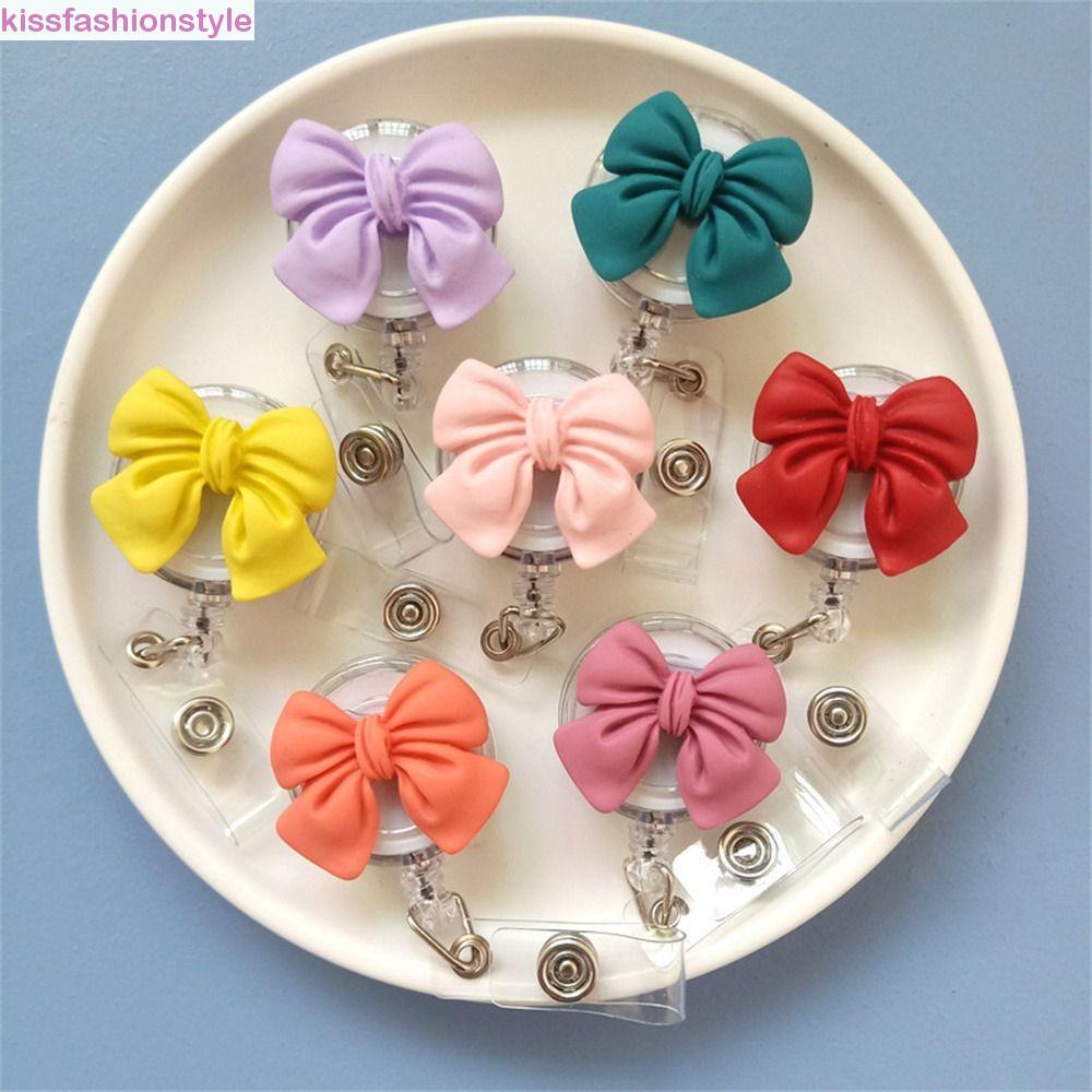 KISSFASHIONSTYLE Giá đỡ huy hiệu có thể thu vào, Thẻ ngực 3D Flora Nurse Badge Reel, Huy hiệu Cilp R