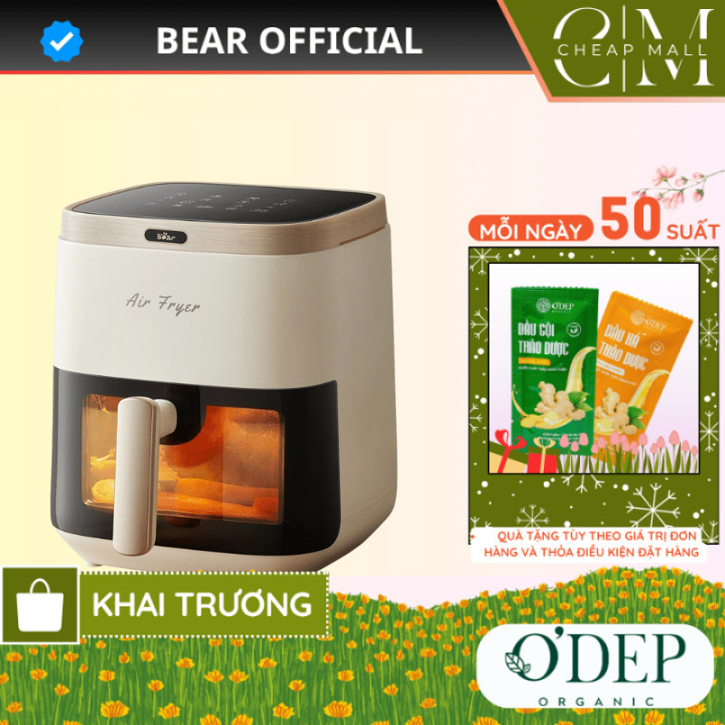 Nồi chiên không dầu Bear QZG-P15R8 - Dung tích 5L, Điều khiển cảm ứng - CHEAP CSA