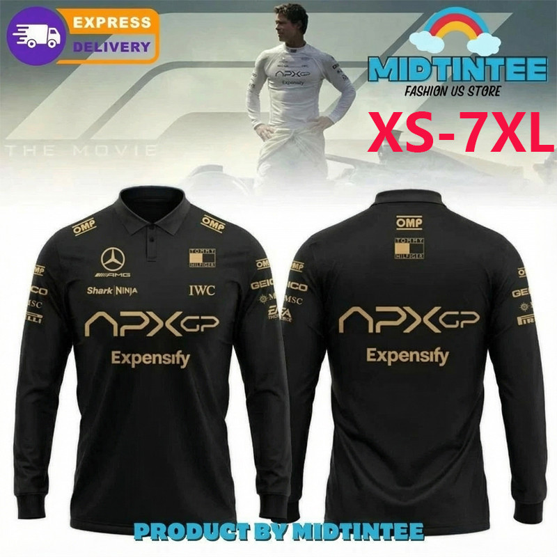 2026 Áo thun dài tay Unisex F1 mới + F1 APX GP Racing Team Jersey