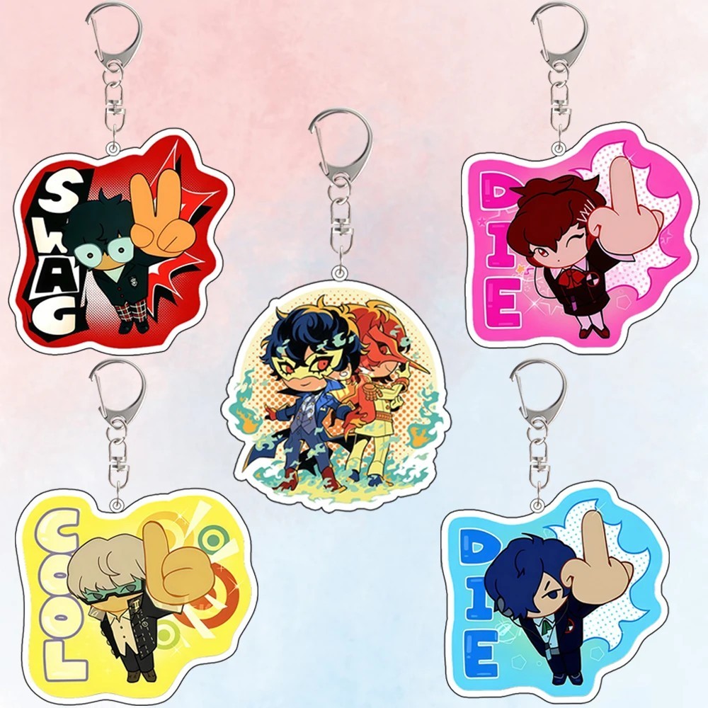Móc khóa Anime Persona 5 Persona 3 mô hình Acrylic Ren Kotone Makoto Kitagawa Yusuke Futaba Sakura p