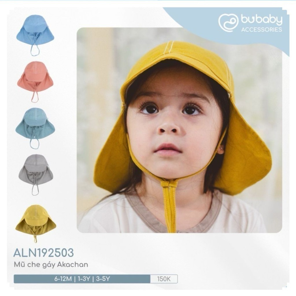 Bubaby Mũ Che Gáy Akachan ALN192501 ALN192503   | Mũ BUBaby chính hãng