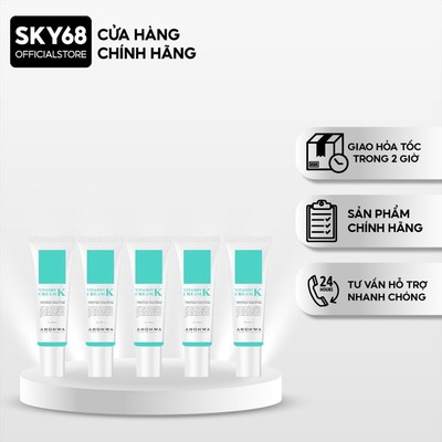 Combo 5 Kem Dưỡng Phục Hồi Ahohwa Vitamin K Cream - Phục Hồi Da Mỏng Đỏ Làm Dịu Da, Mờ Sẹo 12g x5