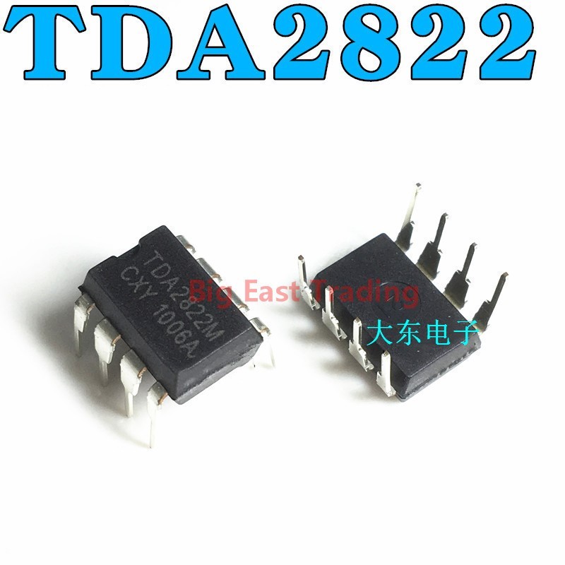 10 CÁI TDA2822M DIP8 TDA2822 DIP 2822M DIP-8 IC, đảm bảo chất lượng