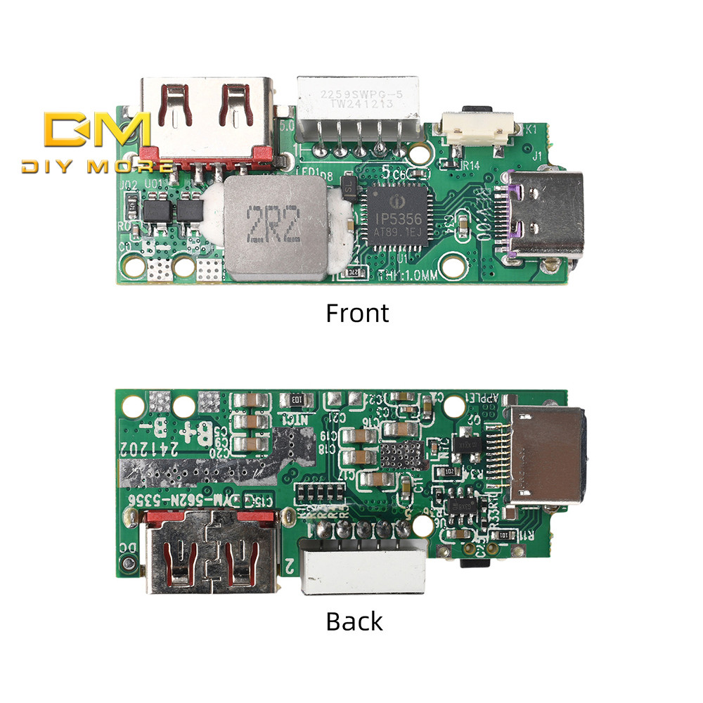 DIYMORE 22.5W Mô-đun sạc siêu nhanh IP5356 Mô-đun sạc nhanh Ngân hàng điện di động DIY Bo mạch chủ