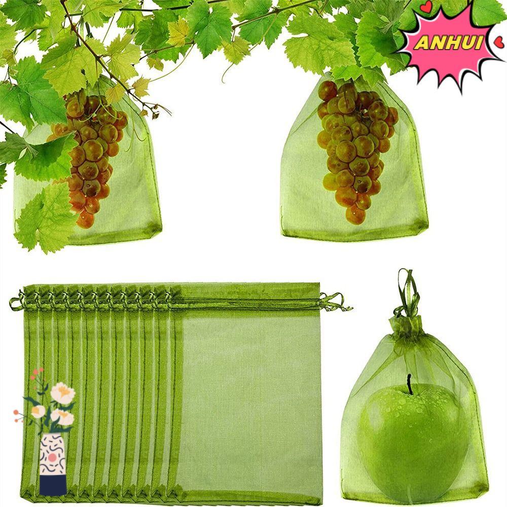 ANHUI 30 Chiếc Túi Trái Cây Chống Côn Trùng Nylon Bảo Vệ Trái Cây Bảo Vệ Thực Vật Hoa Rau Dây Rút Ch
