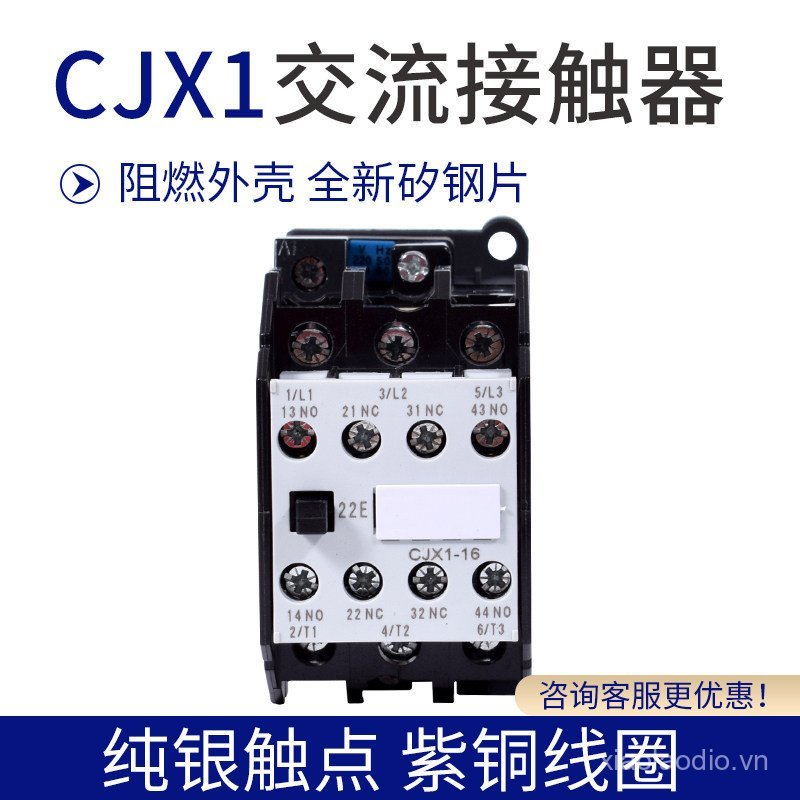 Sản phẩm mới AC Contactor CJX1-22 / 22 09 12 16A 3TF40 41 42 43 220V 380V Chấm bạc