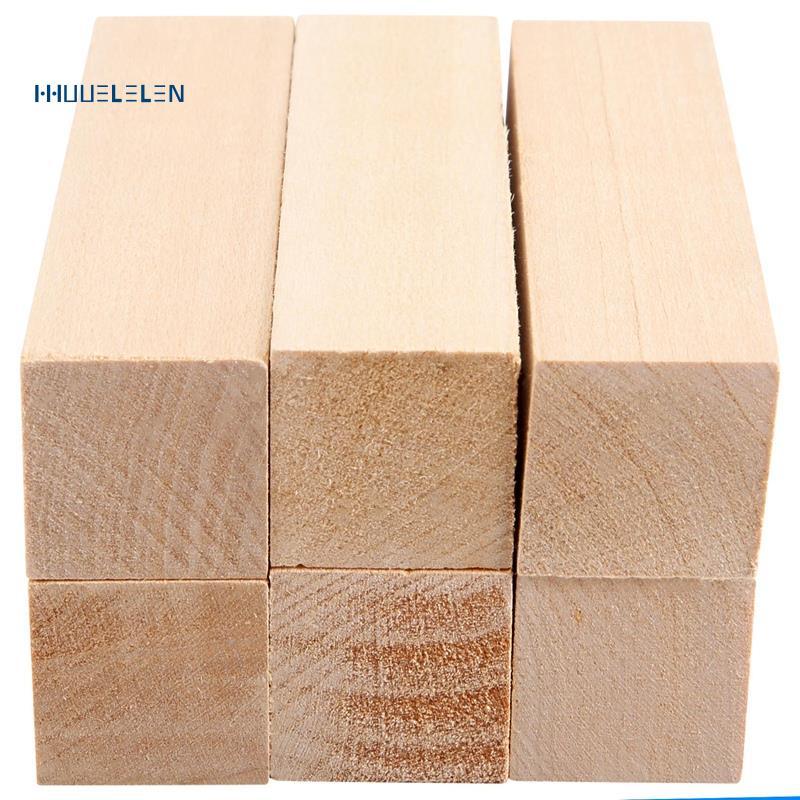 6 Chiếc Basswood Khắc Khối Gỗ Cho Người Mới Bắt Đầu Khắc Sở Thích Bộ DIY Khắc Gỗ