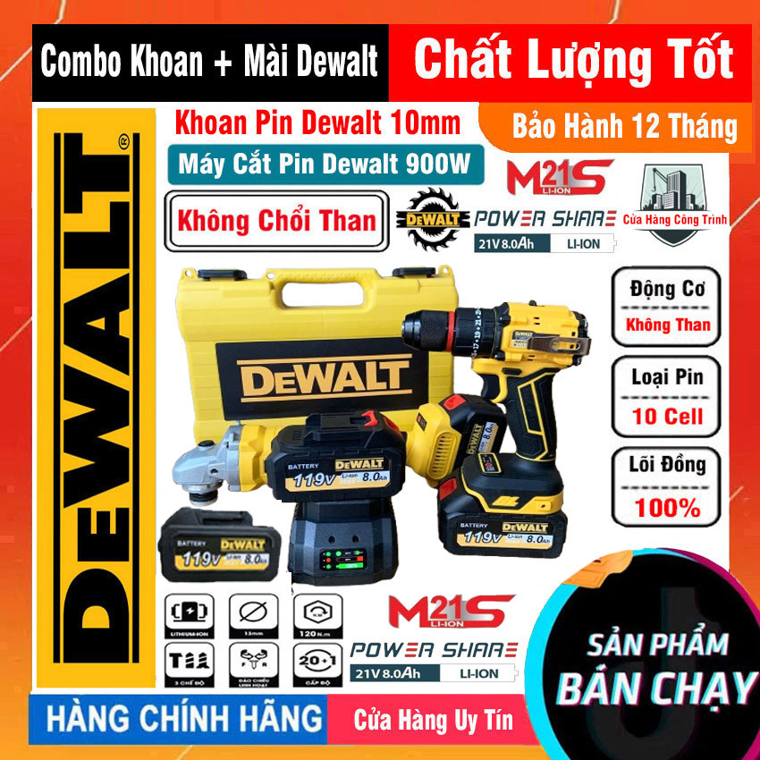 Máy khoan pin dewalt , máy mài pin Dewalt 20v DCF887 động cơ không chổi than, súng bắn bulong đầu 2 