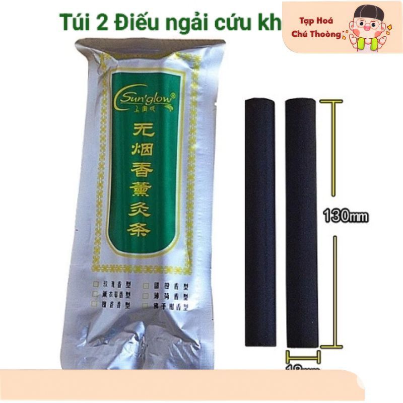 Gói 2 điếu nhang ngải cứu không khói - Nhang ngải cứu không khói -Điếu ngải to an toàn, hiệu quả