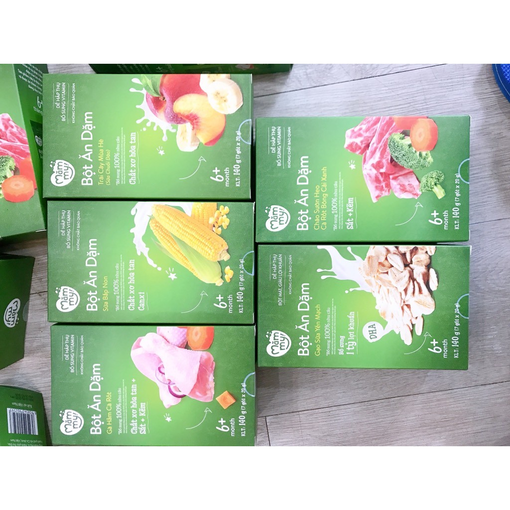 Bột ăn dặm MămMy 6m+10/2026 ( Tặng dầu ăn dặm).