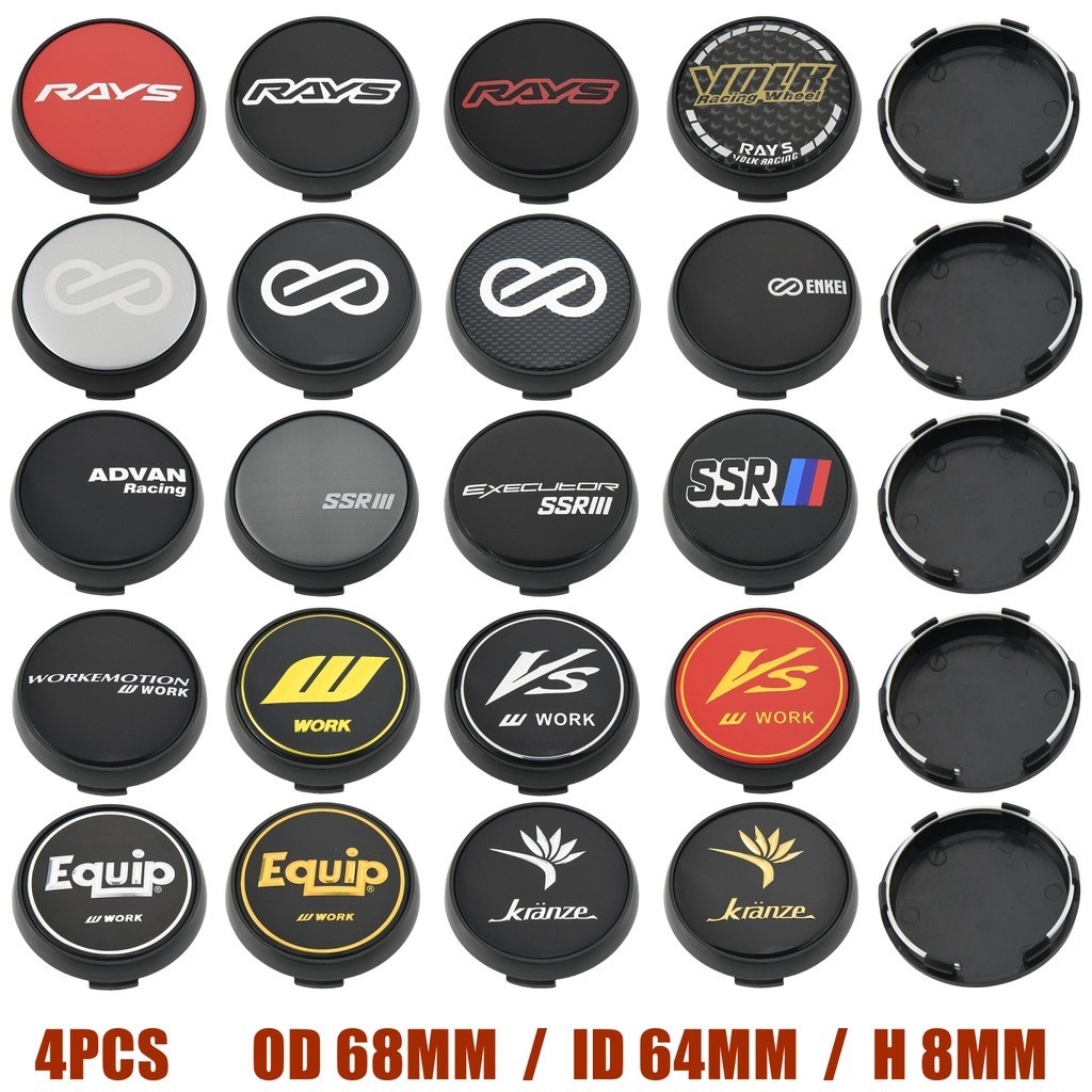 LAIFU Kiểu Dáng Xe 68mm RAYS Mũ Trung Tâm ADVAN Quốc Huy LÀM VIỆC EQUIP Nắp Bánh Xe SSR Hub Cap ENKE