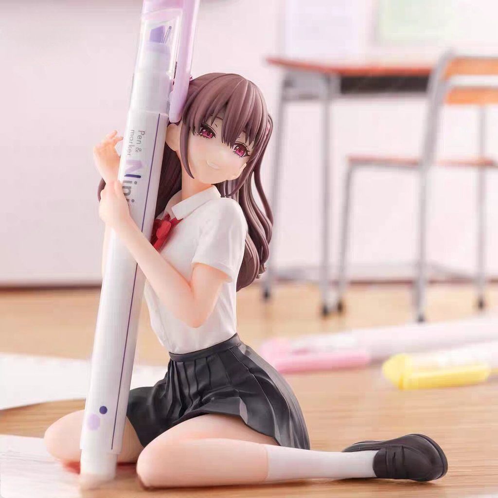 Pen and Rubik 's Cube Anime Hàng hóa Mô hình làm bằng tay Hai chiều Cô gái xinh đẹp Anime Hand-