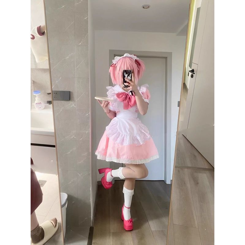 Cosplay Bộ Trang Phục Madoka Magica/Akemi Kiểu Nhân Vật Maid