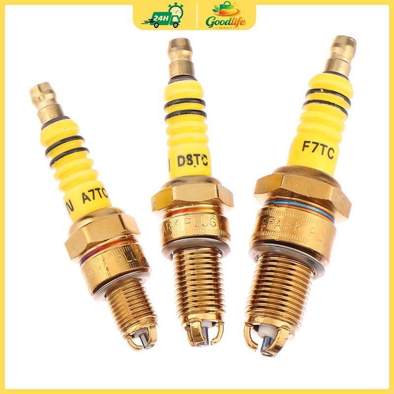 1pcs Spark Plug 3 ba điện cực a7tc d8tc cho GY6 CG 50 70 110 125 150cc xe máy ATV Xe tay ga Dirt Bik