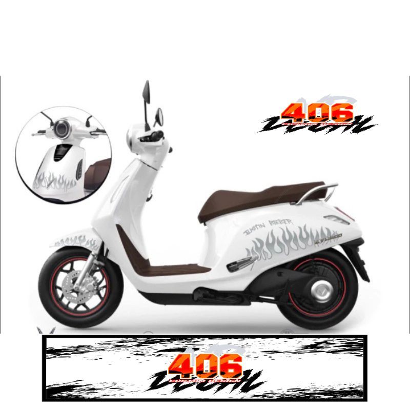 406 DECAL - Tem justin bieber xe điện evo 200 HOT 2026