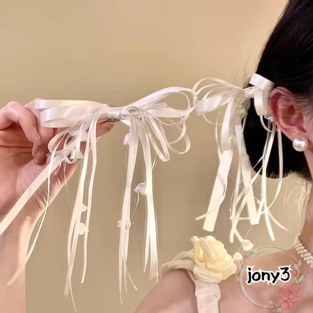 JONY Lily of The Valley Kẹp tóc, Lily of the Valley Ribbon Sweet Lily of the Valley Bow Hair Clip, P