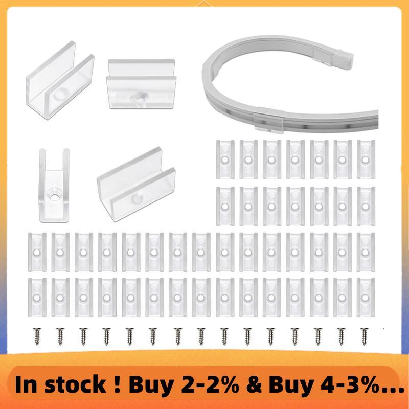 Dây Đèn Neon Gắn Chân Đế, 100 Chiếc Đèn Neon Lắp Đặt Cố Định Kẹp Phụ Kiện Cho 6x12mm LED Neon Flex S