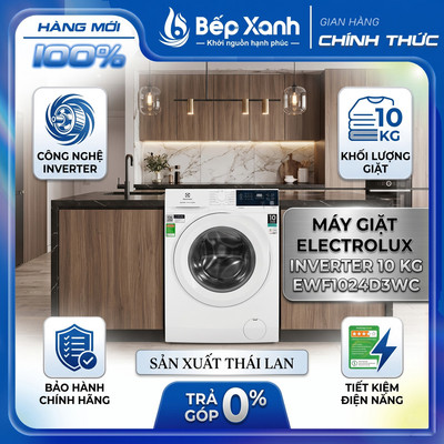 [FREESHIP HCM] Máy giặt Electrolux Inverter 10 kg EWF1024D3WC - Sản xuất Thái Lan