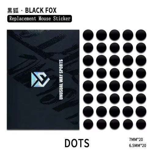 Miếng dán Feet chuột Unusual Way Black Fox - Loại Control Kiểm soát chậm  – Feet UPE dot skates