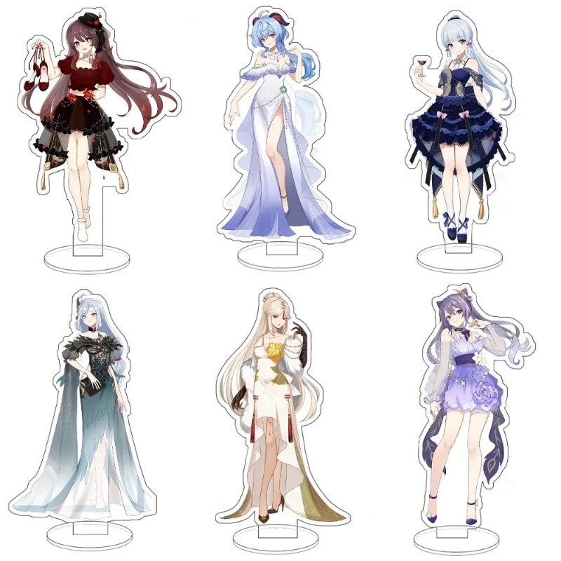 Popular Games Genshin Impact Acrylic Stand Model Figure Cosplay Yae Ganyu Hu Tao Shenhe Keqing AyakD